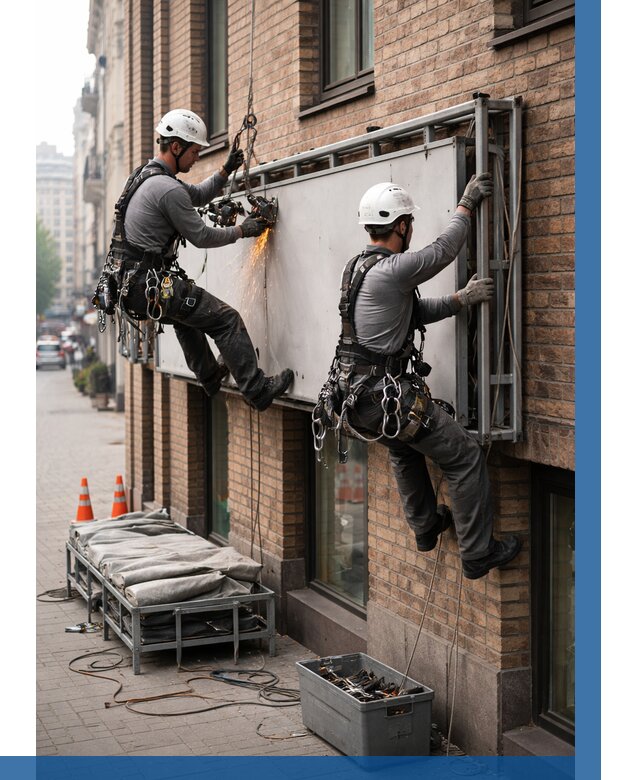 Демонтаж рекламной вывески в Ростове от 6671 р. | ВЫСОТНИК-Рсв