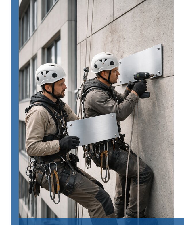 Монтаж табличек и указателей в Ростове для зданий и сооружений