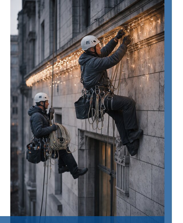 Монтаж новогодней иллюминации в Ростове от 8724 р. | ВЫСОТНИК-Рсв