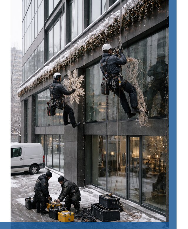 Демонтаж новогоднего оформления в Ростове от 5645 р. | ВЫСОТНИК-Рсв