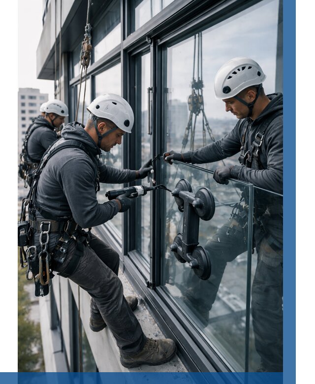 Витражное остекление зданий в Ростове от 3592 р. | ВЫСОТНИК-Рсв