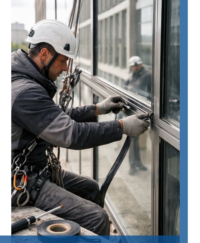 Ремонт витражных конструкций в Ростове от 3592 р. | ВЫСОТНИК-Рсв