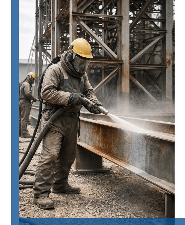 Пескоструйная очистка металлоконструкций в Ростове промышленная