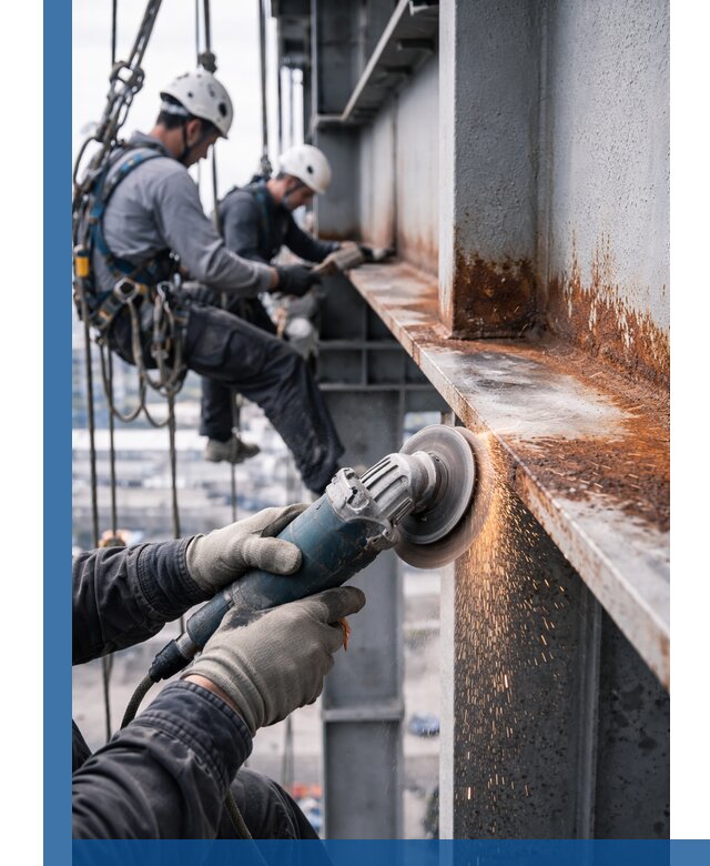 Зачистка металла от ржавчины и подготовка поверхностей в Ростове