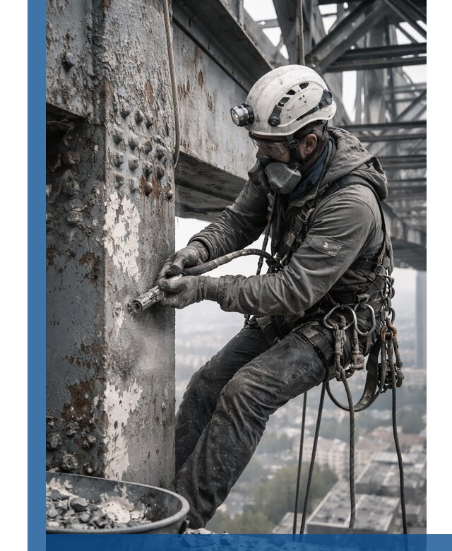 Удаление старой краски с металлических конструкций в Ростове