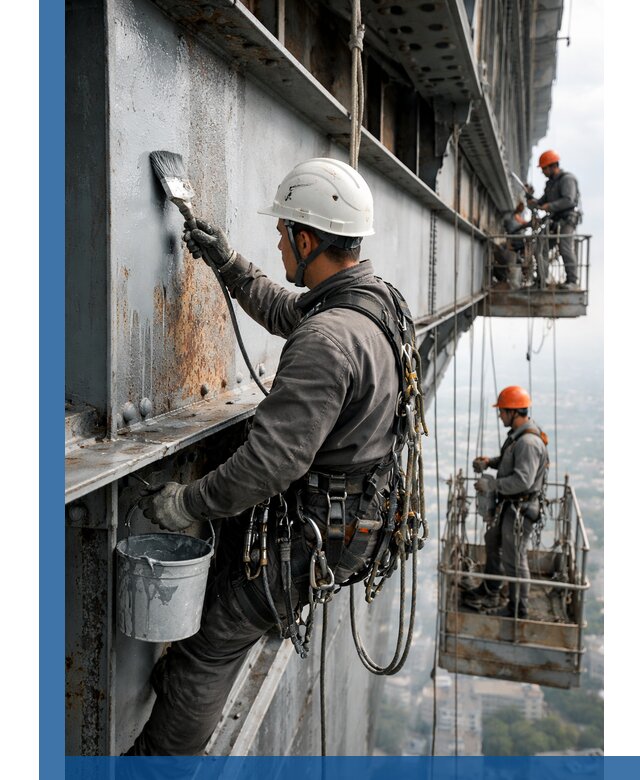 Покраска металлоконструкций на высоте в Ростове профессионально