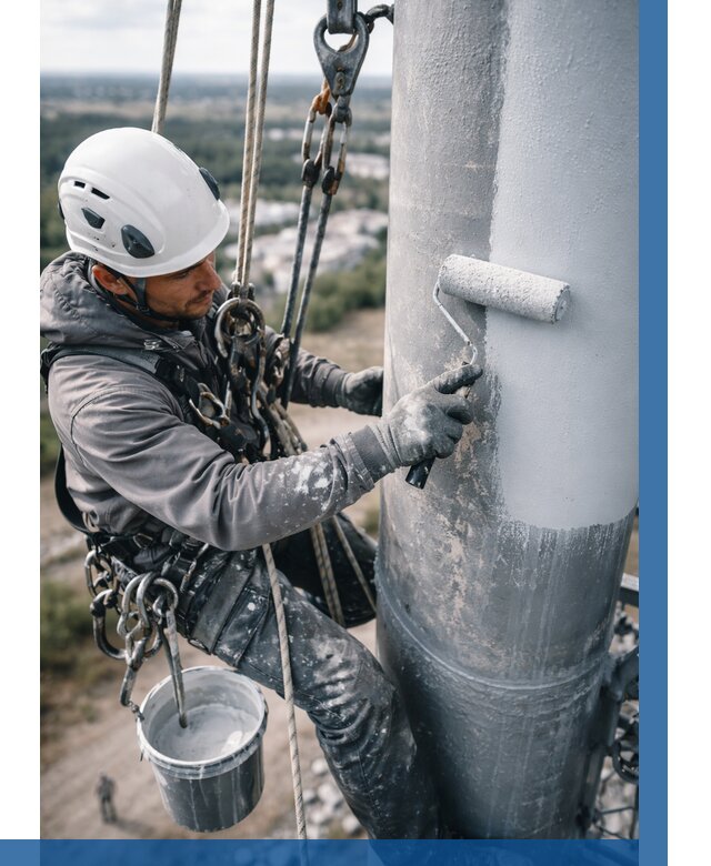 Покраска мачт связи под ключ в Ростове от 872 р. | ВЫСОТНИК-Рсв