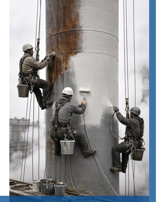 Покраска дымовых труб в Ростове от 8724 р. | ВЫСОТНИК-Рсв