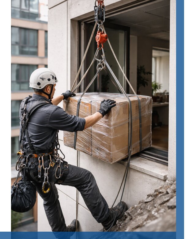 Подъем груза через окно в Ростове от 4618 р. | ВЫСОТНИК-Рсв