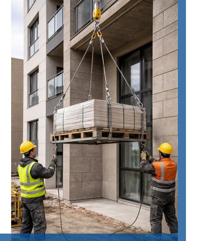 Подъем керамогранита на этаж в Ростове от 3592 р. | ВЫСОТНИК-Рсв