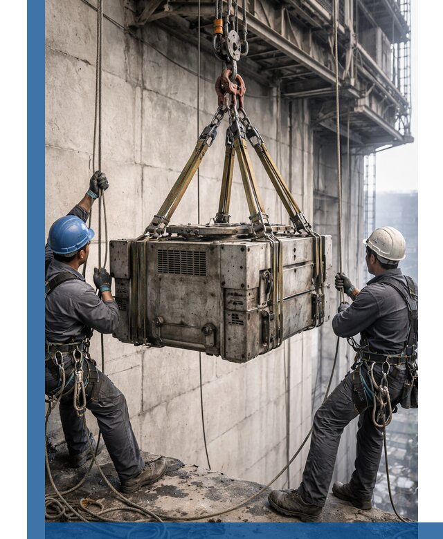 Такелажные работы на высоте, подъем и монтаж грузов в Ростове