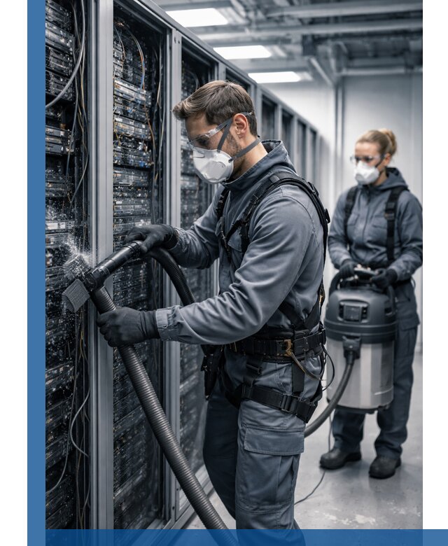 Обеспыливание серверной комнаты в Ростове, профессиональная очистка