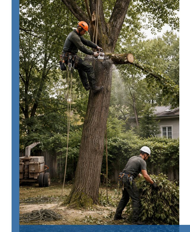 Кронирование деревьев в Ростове, безопасная высотная обрезка