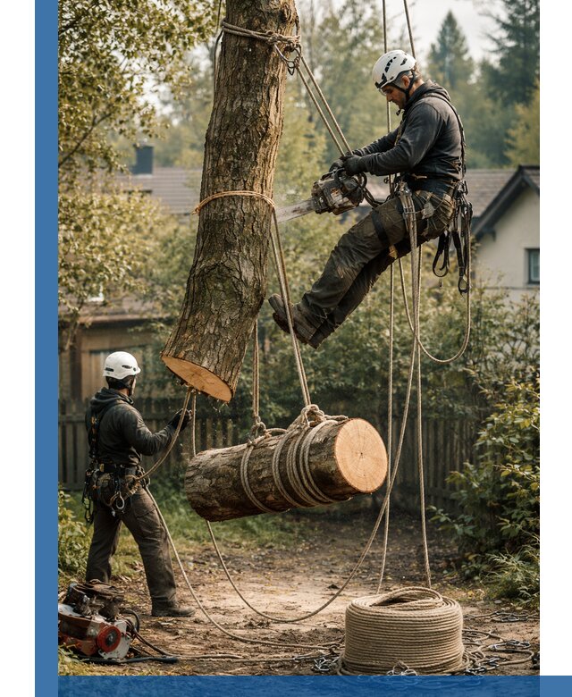 Валка деревьев частями в Ростове, безопасно и аккуратно