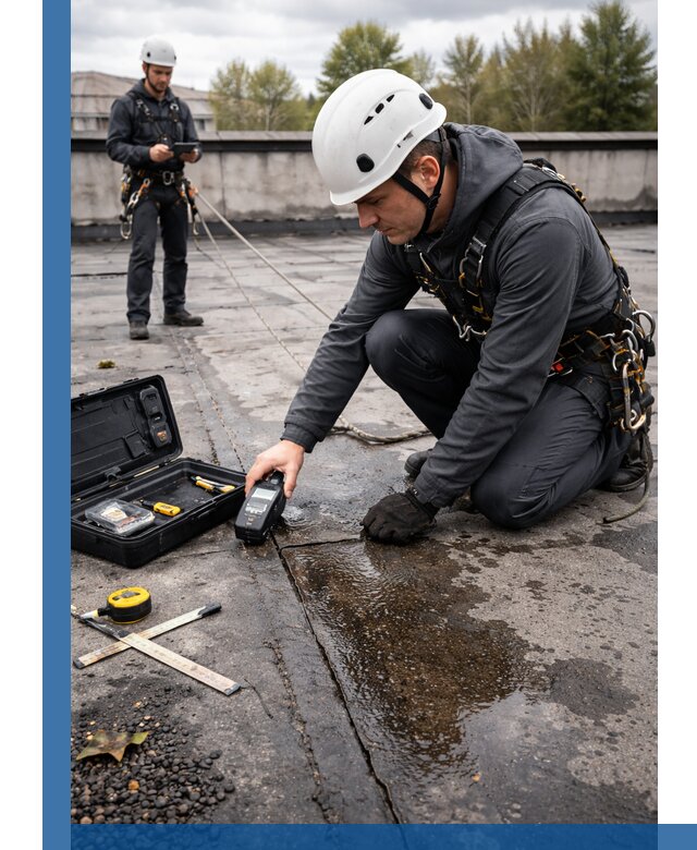 Обследование кровли на протечки и выявление дефектов в Ростове