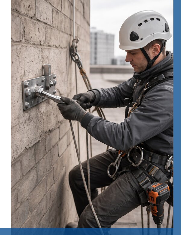 Установка анкерных точек в Ростове от 3592 р. | ВЫСОТНИК-Рсв